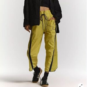 FP Movement By FREE PEOPLE Champ is Here Yellow Track Pant w/ Navy Stripe